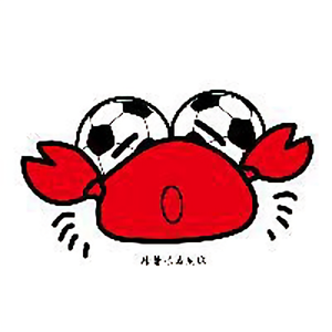 螃蟹眼看足球头像