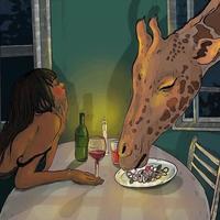 布吉岛上的黑斑马头像