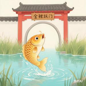 金鲤跃门头像
