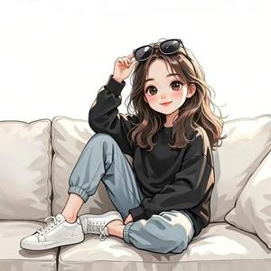 踮脚浪漫头像