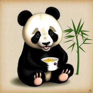 开心熊猫头像