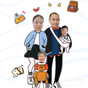 一家四口的快乐生活头像